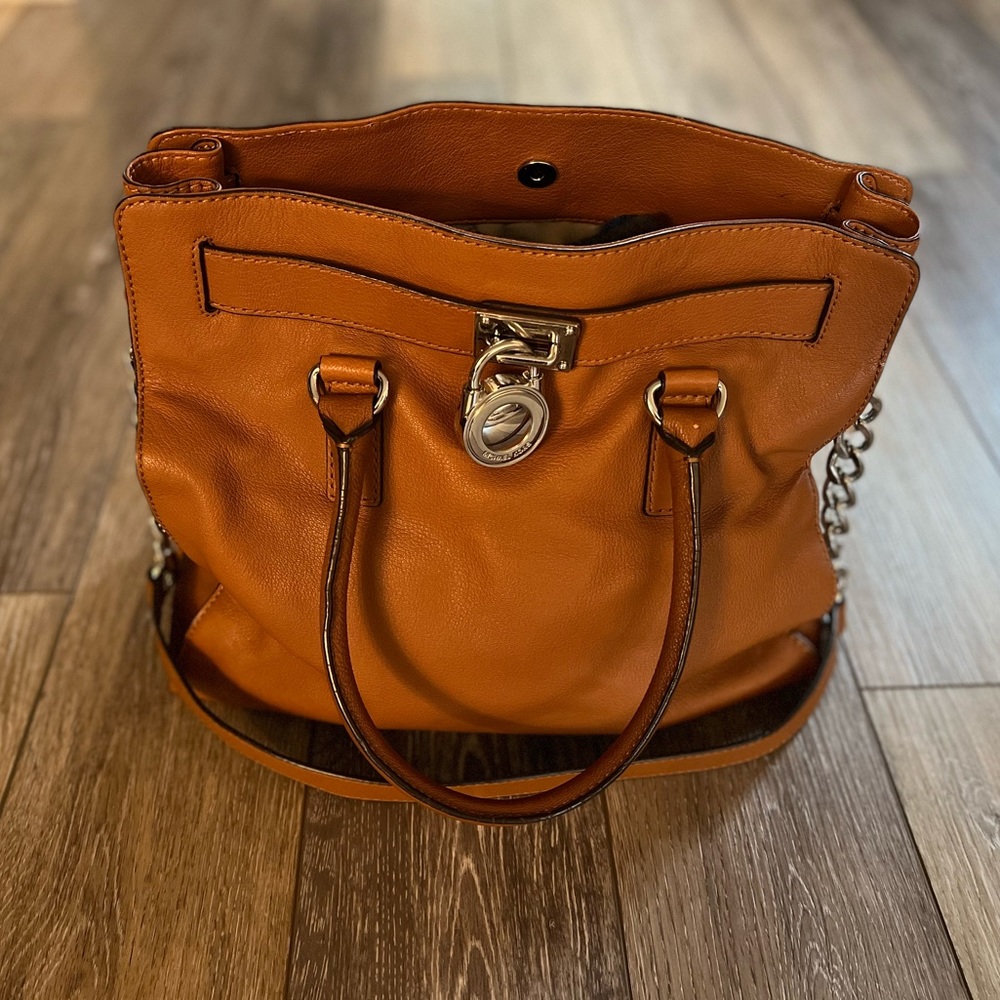 Tan Michael Kors Hamilton satchel